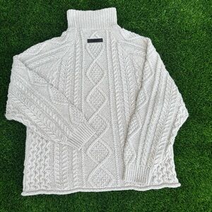 Essentials Cream Cable Knit Sweater